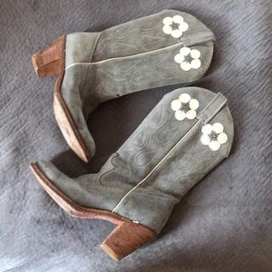 Suede Vintage Cowboy Boots size 7
